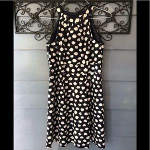 LOFT Sleeveless Dress Like New Black/White Print 8